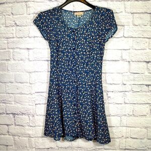 B.O.G.Collective Navy Blue Floral Mini Dress Size Small